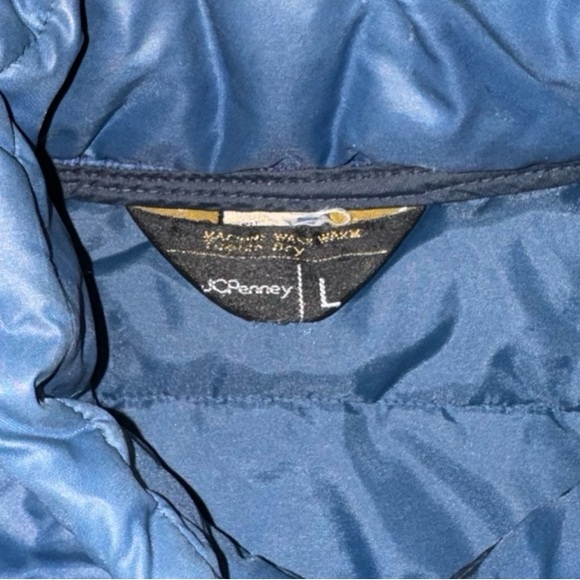 JC Penny 80’s Vintage Puffer Winter Vest: Full Snaps: GUC: Adult Large - Picture 3 of 5